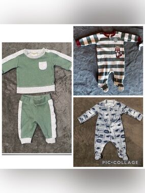 Clearance! Baby Boy 3 Piece Bundle 0-3 Months!